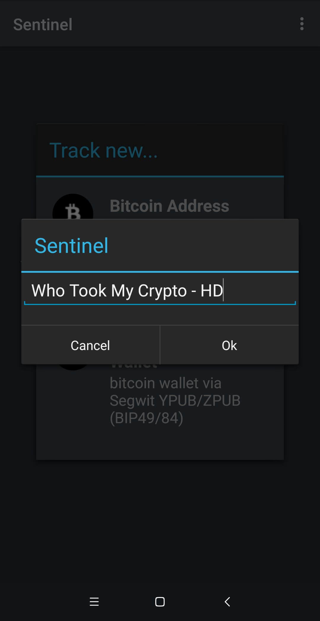watch only crypto wallet