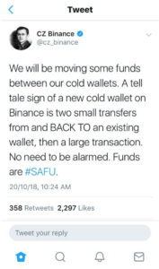 Binance moving cryptocurrencies