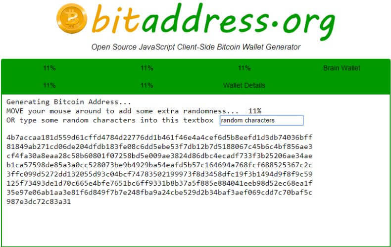 Bitaddress.org generate seed