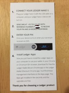 Ledger Nano S fake instructions