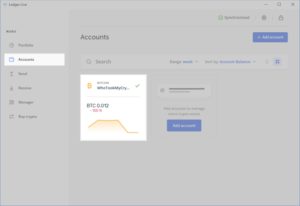 Select the relevant account in Ledger Live